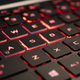 The keyboard is a nod to gamer design, and I kind of wish they’d gone with something a little more modern and a little less “gamer-chic.”